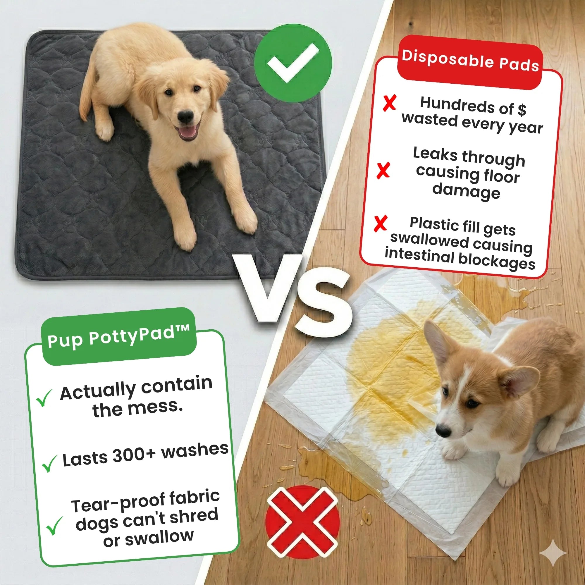 Pup Potty Pad - The Reusable Dog Pee Pad