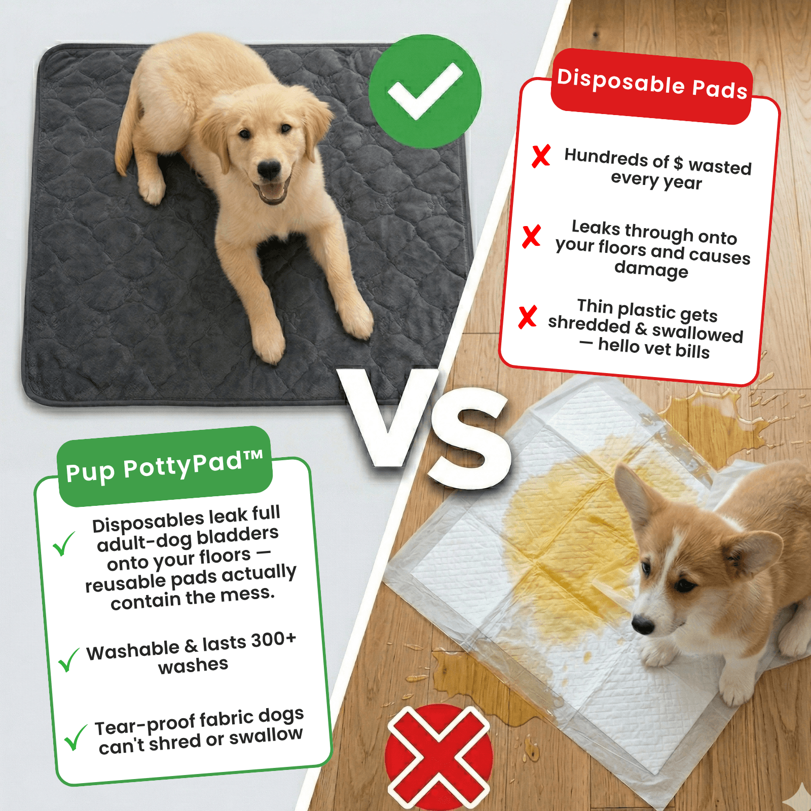 Pup Potty Pad - The Reusable Dog Pee Pad
